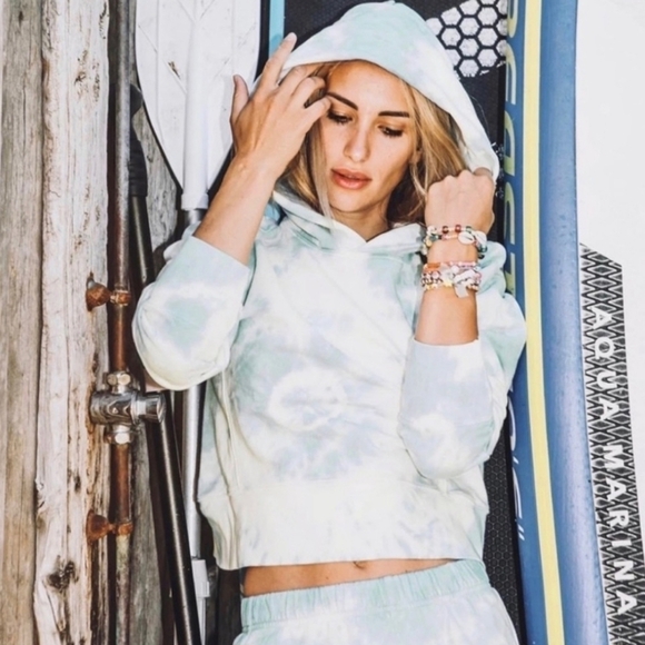 Revolve Dannijo Tie Dye Hoodie in Jade - Picture 2 of 14